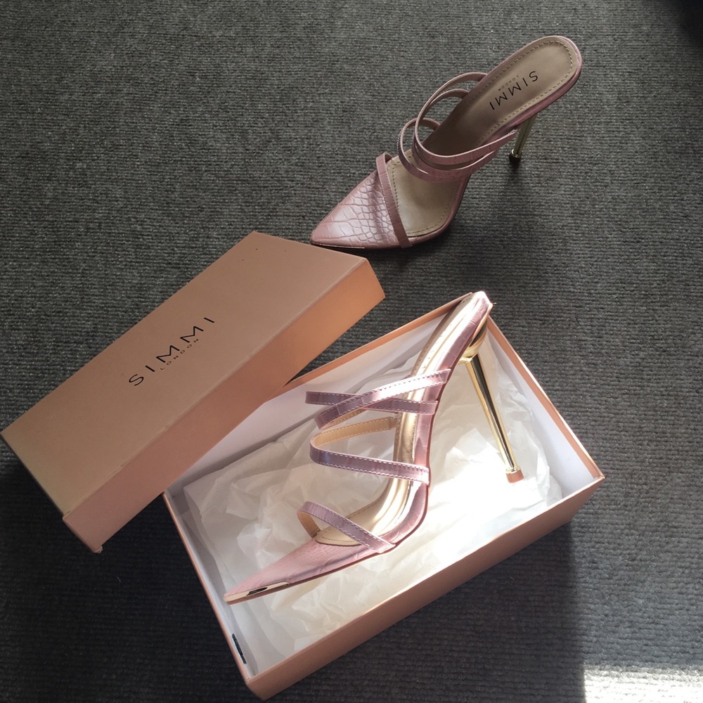 Simmi London strap backless heels